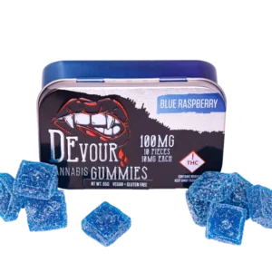 Blue Raspberry – Devour Cannabis Gummies 100mg