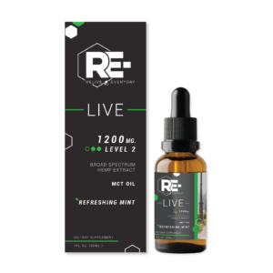 Alternative view of RE-LIVE EVERYDAY - Broad Spectrum CBD Tincture - 1200mg / 30ml