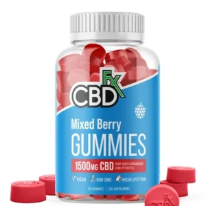 CBDfx, Original Mixed Berry CBD Gummies, Broad Spectrum THC-Free, 60ct, 1500mg CBD