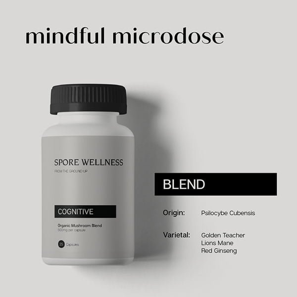 Spore Wellness (Cognitive) Microdosing Mushroom Capsules - Image 5