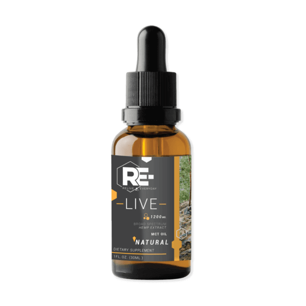 RE-LIVE EVERYDAY - Broad Spectrum CBD Tincture - 1200mg / 30ml